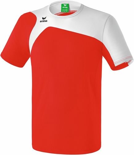 Tennis-Shirt rot/weiß Gr.S-3XL