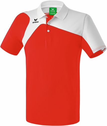 Tennis-Poloshirt rot/weiß Gr.S-3XL