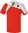 Tennis-Poloshirt rot/weiß Gr.S-3XL